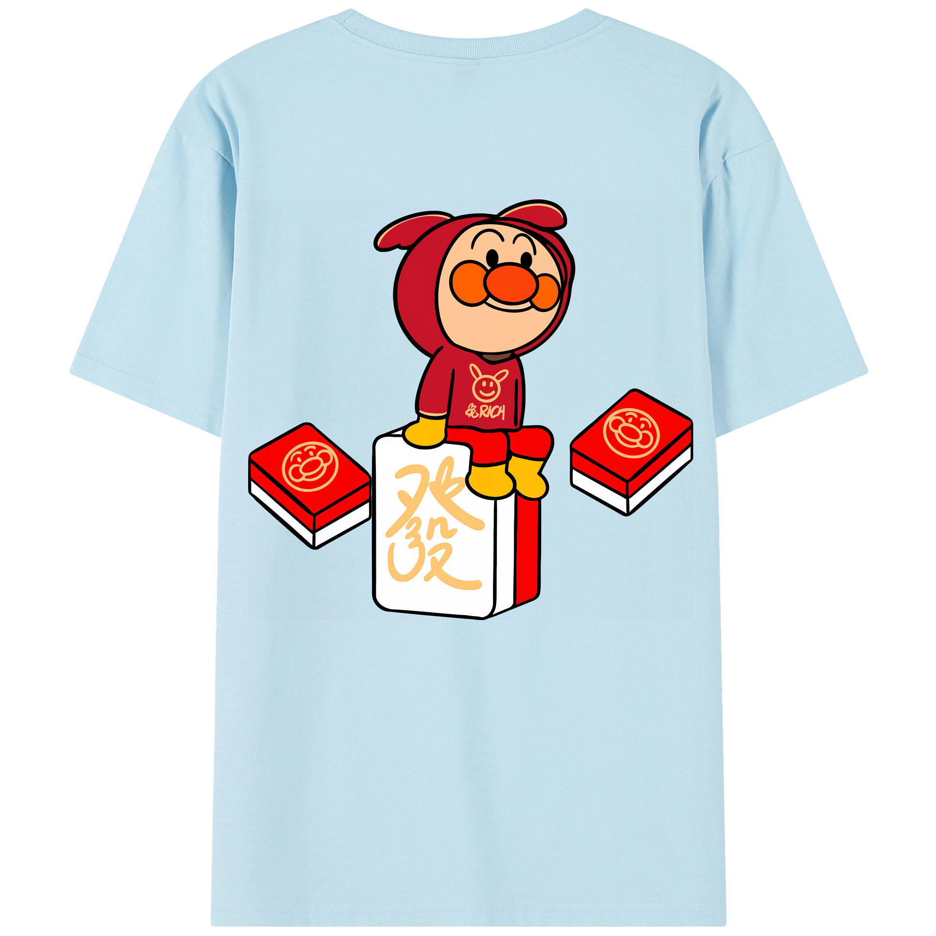 （画像用） アンパンマン Anpanman 綿100％半袖Tシャツ（背面プリント）
